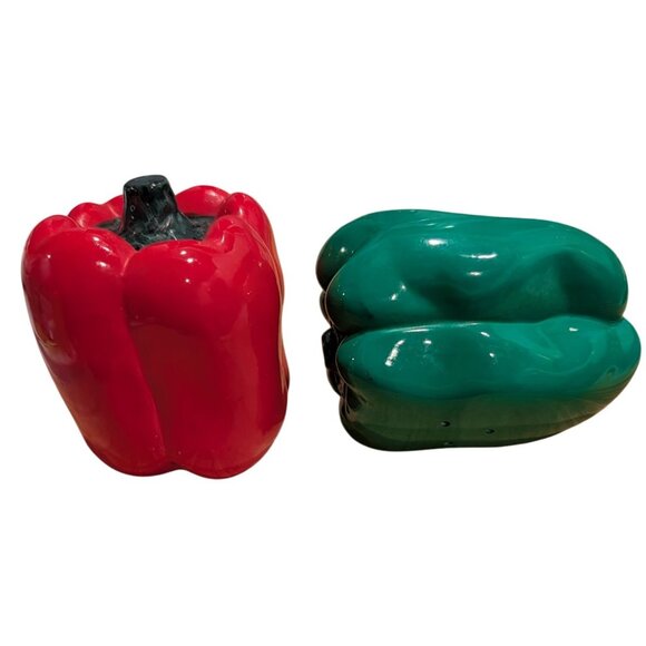 Fitz & Floyd Ceramic Bell Pepper Salt and Pepper Shaker Set - Picture 8 of 11